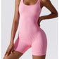 Women's Yoga Rompers One Piece Seamless Ribbed Jumpsuit Padded Sports Bra Romper Fashion Fitness Sportwear The Clothing Company Sydney