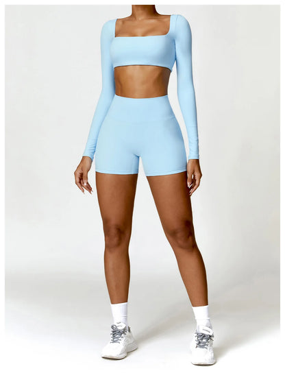 Women's Yoga Shorts Gym Leggings Cycling Slim Fit Workout Shorts High Waist Sports Shorts - The Clothing Company Sydney