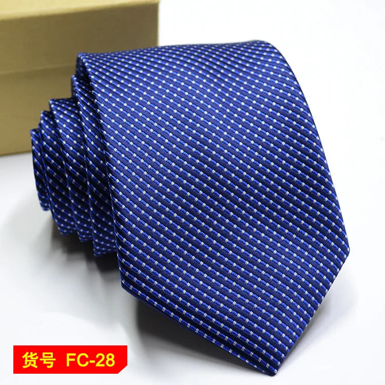 Men's Jacquard Ties – 7-8cm Floral & Solid Neckties The Clothing Company Sydney