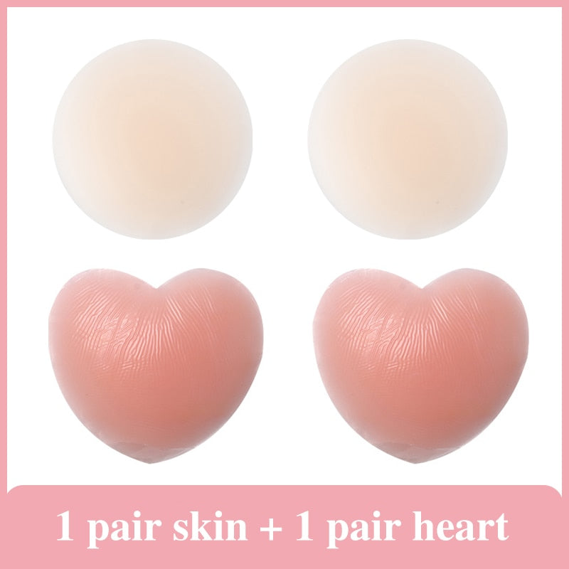 Reusable Invisible Silicone Nipple Cover Self Adhesive Breast Chest Bra Solid Colour Women's Pasties Pad Mat Stickers Accessories The Clothing Company Sydney
