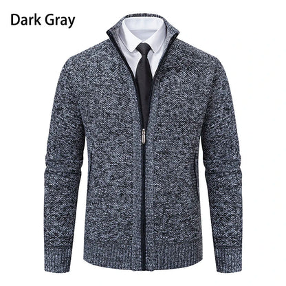 Men's Casual Stand Collar Sweater Zipper Cardigan The Clothing Company Sydney