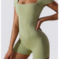 Summer Yoga Suit Women's Short One Piece Short Sleeve Gym Push Up Training Fitness Yoga Bodysuit Sportswear Outfit The Clothing Company Sydney
