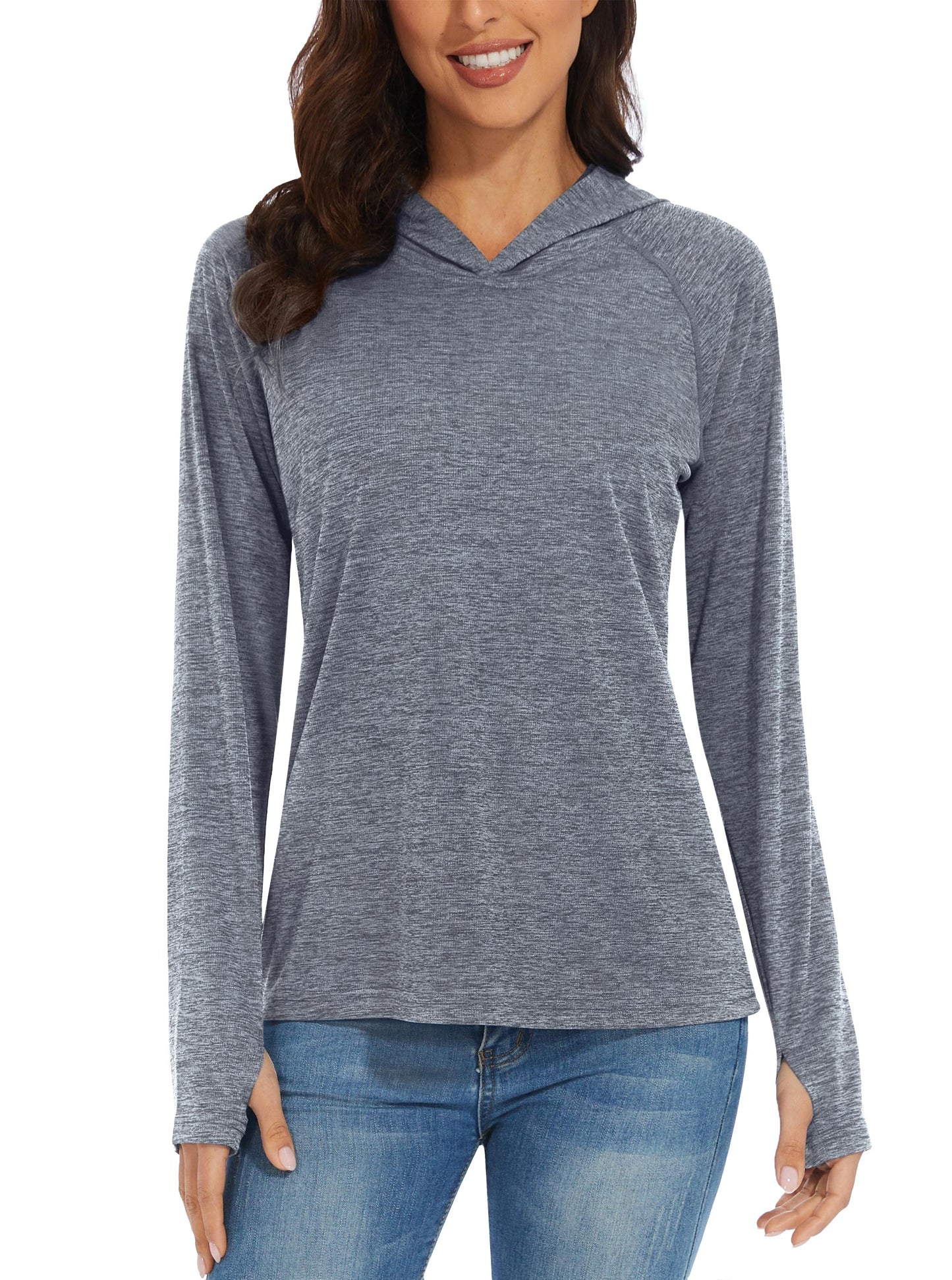 UPF50+ Breathable Long Sleeve Hoodie T-shirts Women's Sun/UV Protection Casual Hooded T shirts Outdoor Sports Pullover The Clothing Company Sydney