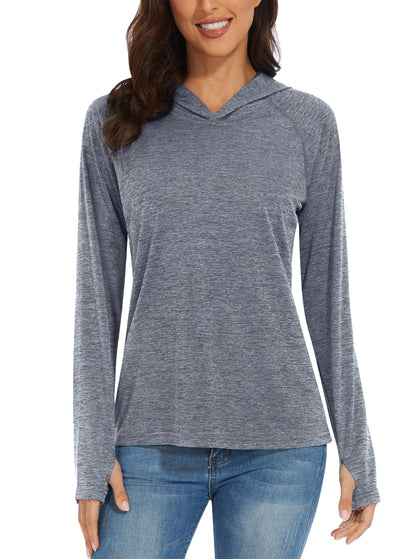 UPF50+ Breathable Long Sleeve Hoodie T-shirts Women's Sun/UV Protection Casual Hooded T shirts Outdoor Sports Pullover The Clothing Company Sydney