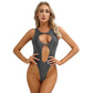One Piece Womens Bodysuit High Cut Tight Monokini Summer Swimsuit Party Romper Swimwear - The Clothing Company Sydney