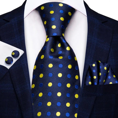 Blue Paisley Silk Tie Set – Necktie, Cufflinks & Hanky for Men The Clothing Company Sydney