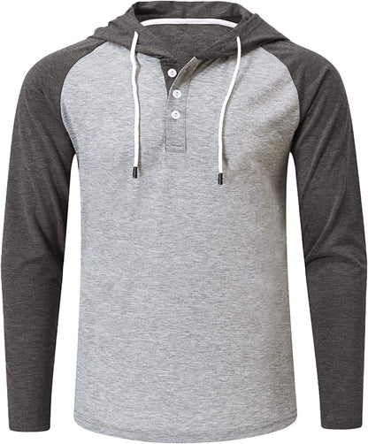 Men's Hoodies Sweatshirts Long Sleeve Solid Patchwork Single Breasted Drawstring Lightweight Casual Street Home Clothing Top The Clothing Company Sydney