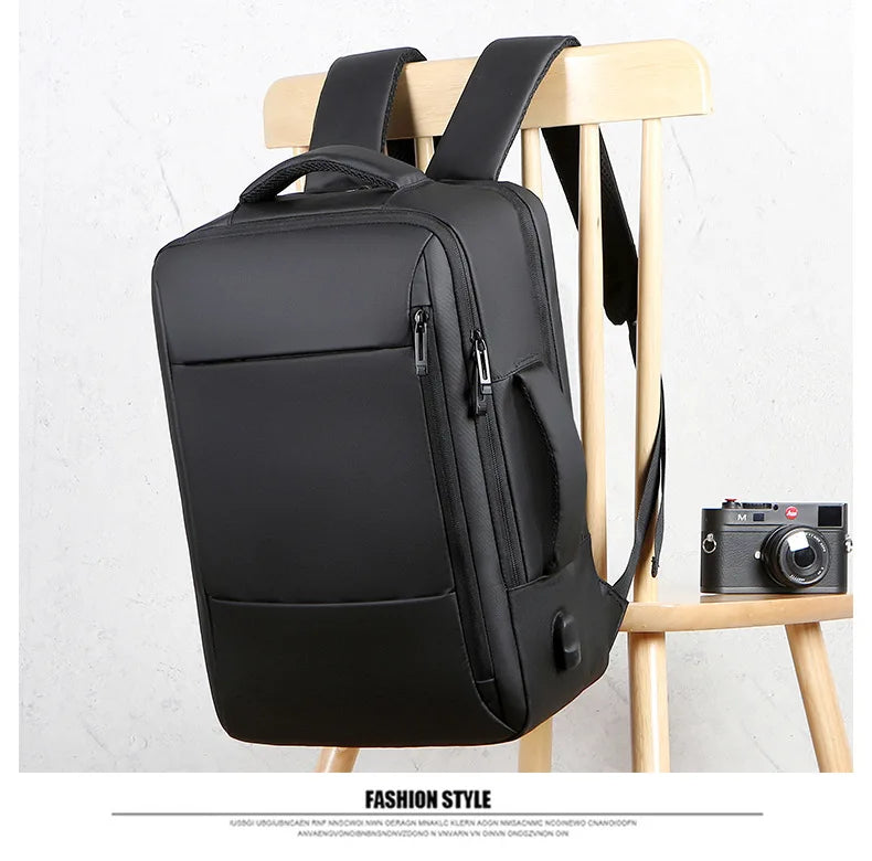 Large Backpack USB Charging Laptop Bagpack Waterproof Business Travel Cabin Hand Luggage Back Pack Bag - The Clothing Company Sydney