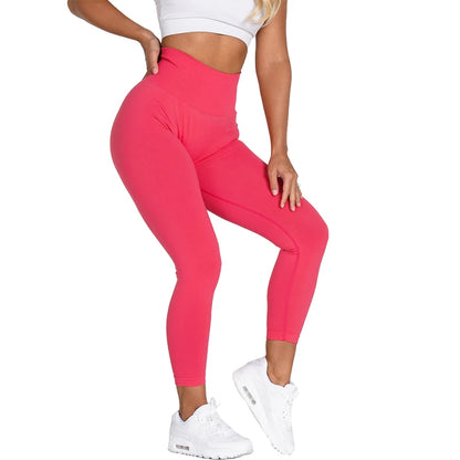 Seamless Womens Soft Workout Tights Fitness Outfits Yoga Pants High Waisted Gym Wear Spandex Leggings - The Clothing Company Sydney