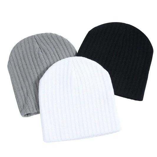 Skullies Beanies Keep Warm Unisex Hip Hop Black White Gray Winter Men Beanie Women Knitted Hat The Clothing Company Sydney