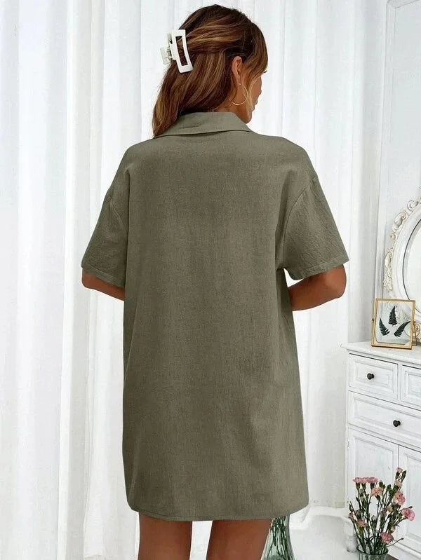 Casual Loose Single-breasted Top And Drawstring Shorts Set Fashion Ladies Suits Summer 2 Piece Set  Matching Outfits - The Clothing Company Sydney