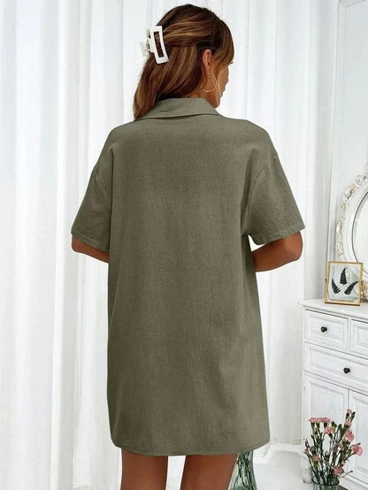 Casual Loose Single-breasted Top And Drawstring Shorts Set Fashion Ladies Suits Summer 2 Piece Set  Matching Outfits - The Clothing Company Sydney