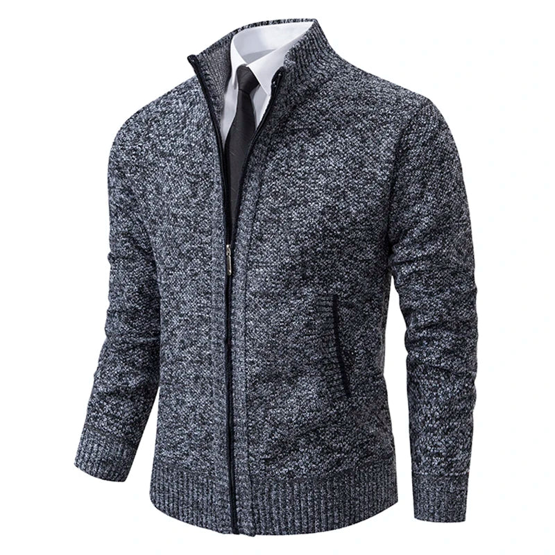 Men's Casual Stand Collar Sweater Zipper Cardigan The Clothing Company Sydney