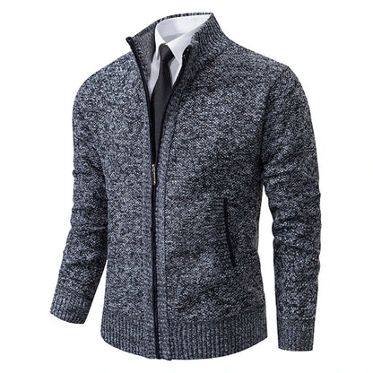 Men's Casual Stand Collar Sweater Zipper Cardigan The Clothing Company Sydney