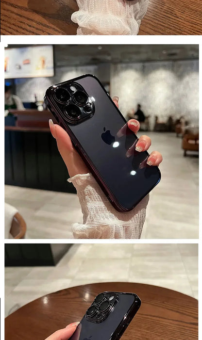 Plated Clear Case For IPhone 15 14 Pro Max Mini 15 Plus Shockproof Cover The Clothing Company Sydney