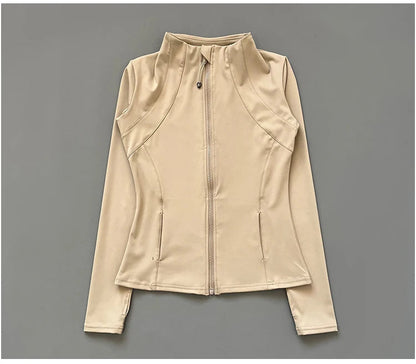 Women Slim-Fit Zipper Yoga Wear Long Sleeve Jackets The Clothing Company Sydney