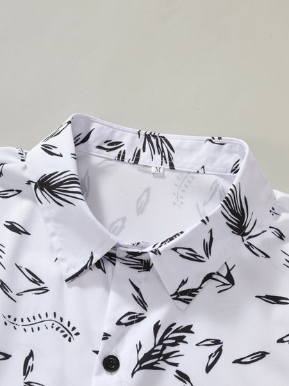 Men's Summer Short Sleeve Printed Shirt Thin Beach Shirt Men's Clothing Casual Shirt - The Clothing Company Sydney