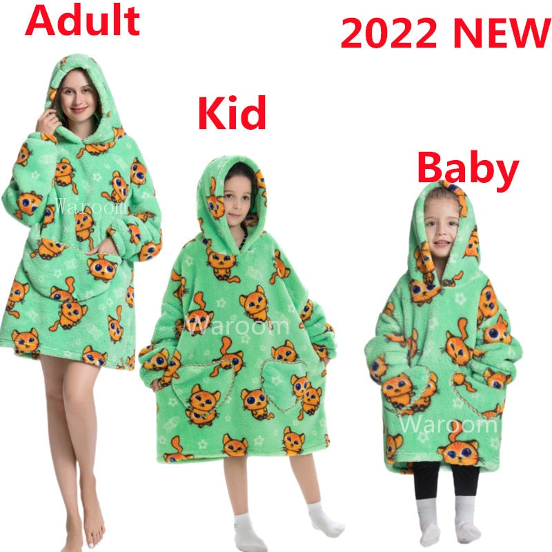 Oversized Hooded Blanket for Adult Child Wearable Blankets for Winter Warm Outdoor Hoodie Sweatshirt The Clothing Company Sydney