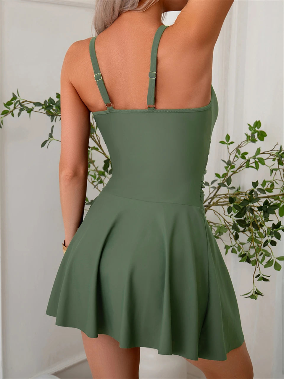 Mesh Pleated Monokini One Piece Swimsuit Solid Swimwear Beach Dress Swimming Bodysuit Beachwear The Clothing Company Sydney