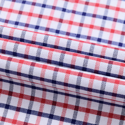 Men's Versatile Casual Checkered Oxford Cotton Shirts Single Pocket Long Sleeve Standard-fit Button Down Gingham Striped Shirt The Clothing Company Sydney
