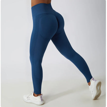 Women's Ribbed Seamless Yoga Pants High Waist Gym Leggings Sports Fitness Legging Running Tights - The Clothing Company Sydney