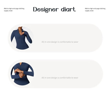 Women's One-piece Yoga Pants Short/Long-sleeved Warm ski Overalls Outerwear High Elastic Cycling Bodybuilding Bodysuit - The Clothing Company Sydney