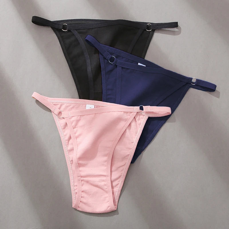 3 Pack Women's Cotton Panties Low Waist Bikini Briefs Ladies Underwear Soft Solid Underpants Lingerie The Clothing Company Sydney