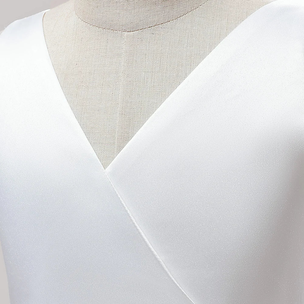 Girls Long White Bridesmaid Wedding Prom Gown Big Bow Party Communion Formal Evening Dress The Clothing Company Sydney