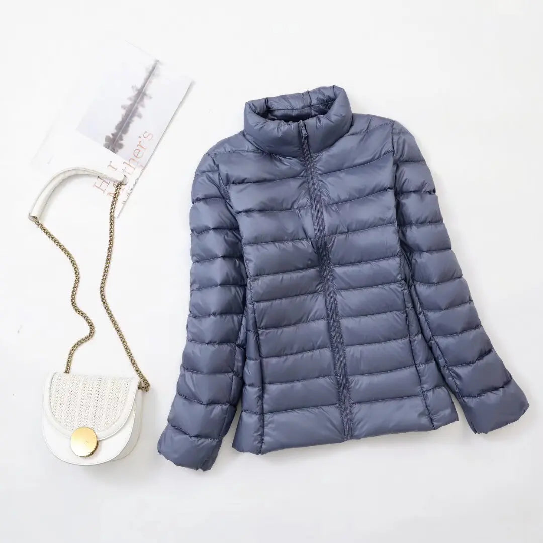 Women Spring Jacket Fashion Short Ultra Lightweight Packable Puffer Coats 15 Colors Female Down Warm Korean Slim Fit Parkas 5XL The Clothing Company Sydney