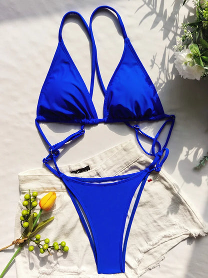 Extreme Mini Micro String Women Swimwear One Piece Swimsuit Female Cross Backless Monokini High Cut Bathing Suit The Clothing Company Sydney