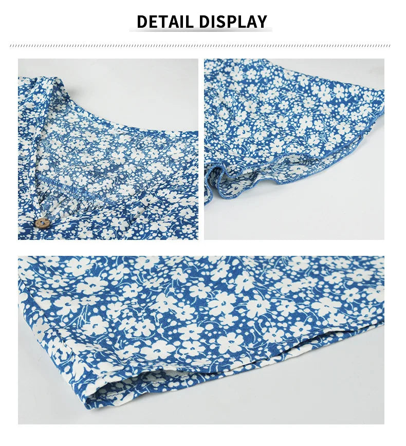 Vintage Floral Dresses for Women Elegant Loose Slit Summer Beach Holiday Leisure Long High Waist Print Dress - The Clothing Company Sydney