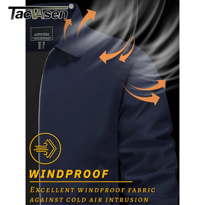 Lightweight Work Jackets Mens Fashion Tunic Style Zipper Pockets Bomber Jackets Full Zip Spring Fall Outerwear The Clothing Company Sydney