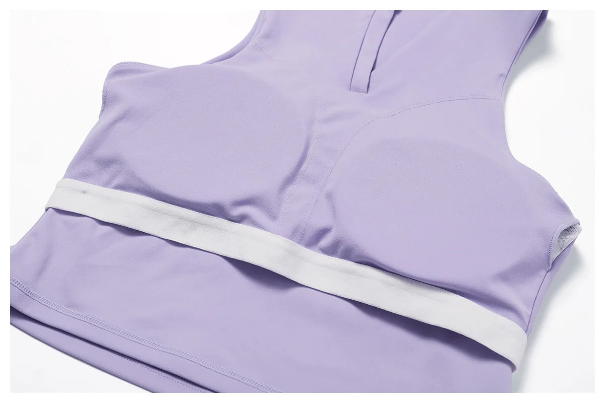 2 Piece Women's Gym Clothes Running Sports Fitness Breathable Yoga Tennis Top and Skirt Set - The Clothing Company Sydney