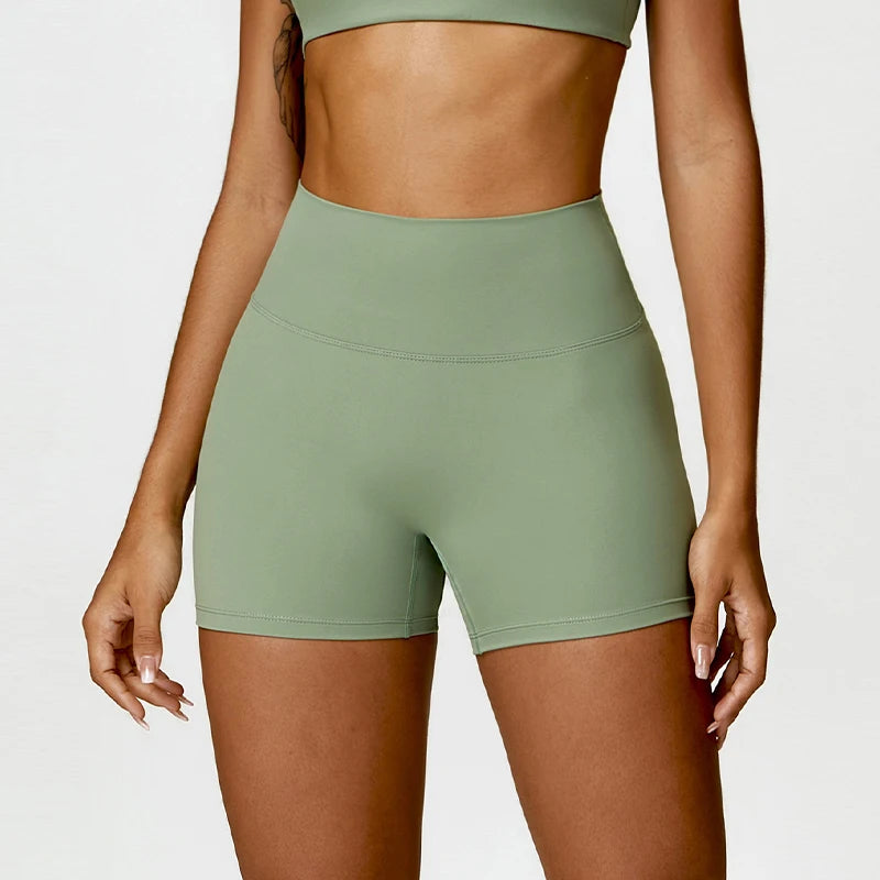 Women's Yoga Shorts Gym Leggings Cycling Slim Fit Workout Shorts High Waist Sports Shorts - The Clothing Company Sydney