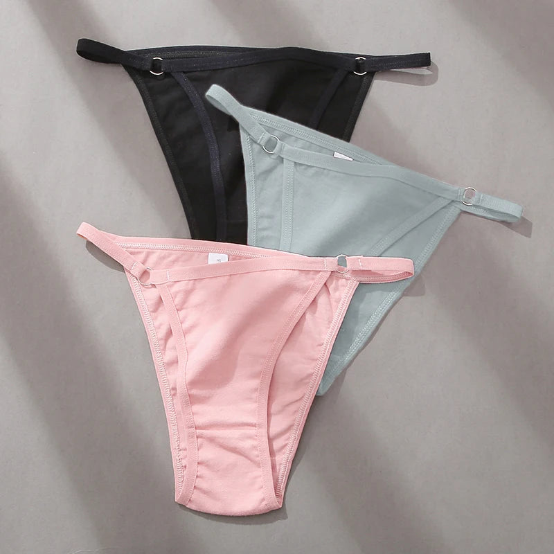 3 Pack Women's Cotton Panties Low Waist Bikini Briefs Ladies Underwear Soft Solid Underpants Lingerie The Clothing Company Sydney