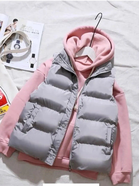 Women's Winter Warm Cotton Padded Puffer Vests Sleeveless Parkas Jacket The Clothing Company Sydney