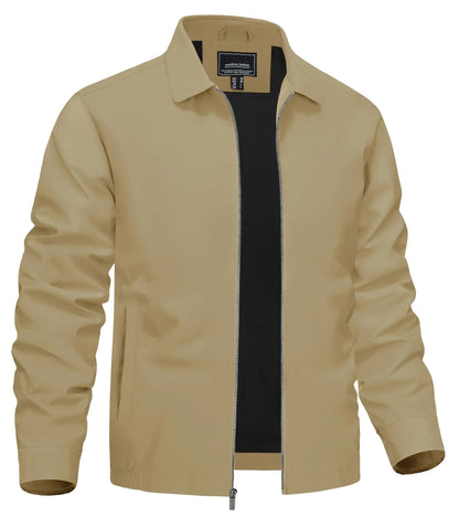 Lightweight Work Jackets Mens Fashion Tunic Style Zipper Pockets Bomber Jackets Full Zip Spring Fall Outerwear The Clothing Company Sydney