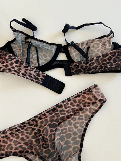 Seamless Bra Set See Through Lingerie Outfit Fine Lace Underwear Intimate 2 Piece Set - The Clothing Company Sydney