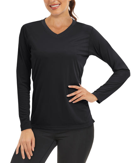 Summer Sun Protection Shirts UPF 50+ Womens Long Sleeve V Neck Shirts Lightweight Quick Dry Tee Shirts Outdoor Pullover The Clothing Company Sydney