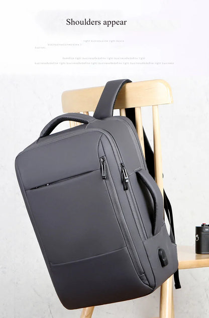 Large Backpack USB Charging Laptop Bagpack Waterproof Business Travel Cabin Hand Luggage Back Pack Bag - The Clothing Company Sydney
