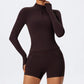 2 Piece Sports Suit Women Half Zipper Long Sleeves Slim Yoga Set Flared Activewear Gym Workout Sportswear The Clothing Company Sydney