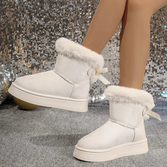 Women’s Winter Boston Snow Boots – Warm Slip-On Faux Fur Ankle Boots with Thick Soles The Clothing Company Sydney