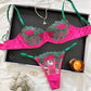 2 Piece Fancy Lingerie Floral Lace Bra Set Bilizna Luxury Well-Looking Underwear Fairy Fine Lace Exotic Set - The Clothing Company Sydney