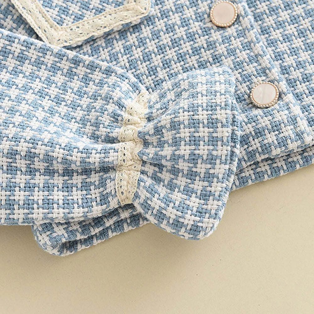 3 Piece Girls Clothes Spring Autumn New Girls Plaid Vest Dress Retro Outwear Coat Fashion Baby Party Outfits Set The Clothing Company Sydney