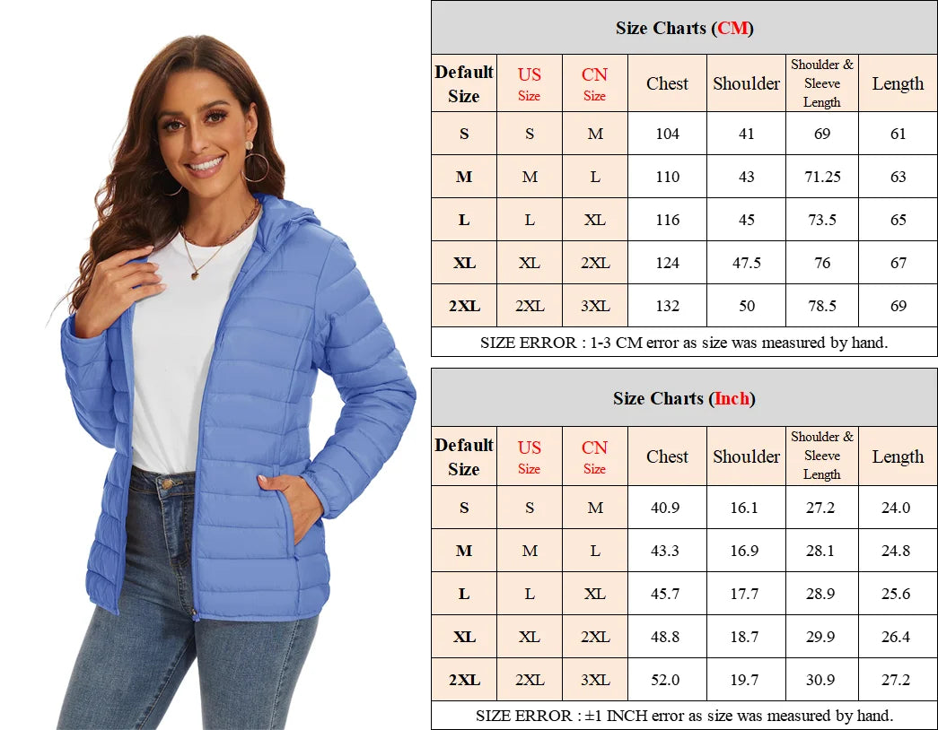 Warm Puffer Jackets Hooded Womens Full Zip Multi-pockets Quilted Jacket Winter Waterproof Camping Down Coat Lightweight Parka The Clothing Company Sydney
