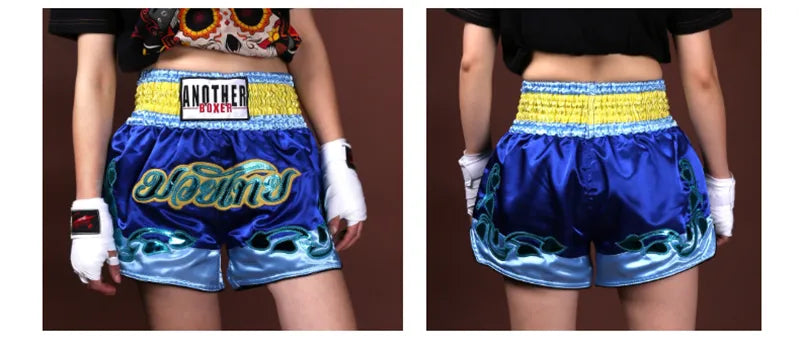 Boxing Shorts Womens Mens Embroidery MMA Shorts Professional Combat Kickboxing Training Trunks Kids Boy Girl Muay Thai Pants The Clothing Company Sydney