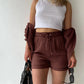 Summer Women's Suit Short Sets Outfits Suit Two Piece Button Up Matching Outfit Set - The Clothing Company Sydney