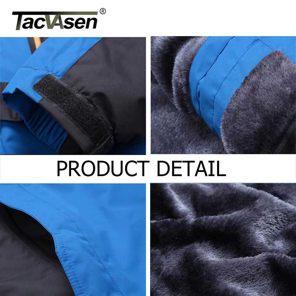 Winter Fleece Lining Parka Waterproof Men's Ski Snowboard Jackets Windproof Removable Hoodie Coats Casual Windbreaker - The Clothing Company Sydney