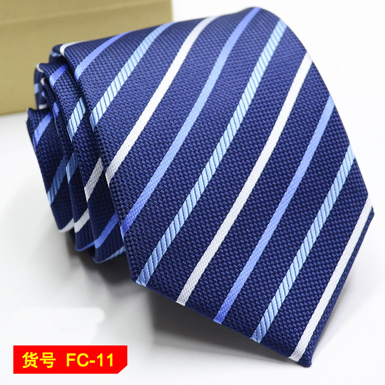 Men's Jacquard Ties – 7-8cm Floral & Solid Neckties The Clothing Company Sydney
