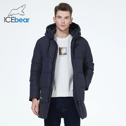 Men's winter jackets for men casual cotton coat mid-length Puffer Parkas - The Clothing Company Sydney
